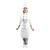 Kit chef cozinha feminino Dolmã manga 3/4 + Avental branco + Chapéu branco Branco
