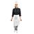Kit chef cozinha feminino Dolmã manga 3/4 + Avental branco + Chapéu branco Preto