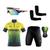 Kit Ciclismo Camisa C/ Proteção UV e Bermuda em Gel + Óculos Esportivo + Manguitos Brasil