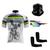 Kit Ciclismo Camisa C/ Proteção UV + Manguitos + Óculos de Proteção Espelhado + Bandana Branco, Colorido