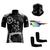 Kit Ciclismo Camisa C/ Proteção UV + Manguitos + Óculos de Proteção Espelhado + Bandana Ciclista branco