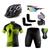 Kit Ciclismo Camisa e Bermuda C/ Forro Gel + Capacete + Luvas + Acessórios Respeite o ciclista