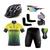 Kit Ciclismo Camisa e Bermuda C/ Forro Gel + Capacete + Luvas + Acessórios Brasil