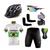 Kit Ciclismo Camisa e Bermuda C/ Forro Gel + Capacete + Luvas + Acessórios Brasil branco