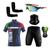 Kit Ciclismo Camisa Proteção UV e Bermuda em Gel + Óculos Esportivo + Manguito + Bandana Itália 02