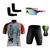 Kit Ciclismo Camisa Proteção UV e Bermuda em Gel + Óculos Esportivo + Manguitos Xfreedom vermelho