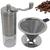 Kit Coador Reutilizável em Aço Inox tamanho 102 + Moedor De Grãos Café Manual Aço Inox C/ Ajuste De Moagem INOX