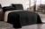 Kit Cobre Leito Cama Casal Queen Size Colcha Dupla Face 3pcs Preto