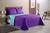 Kit Cobre Leito Casal Queen Size Matelado Dupla Face 3 Pçs TIFANNY/ROXO