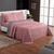 Kit Cobre Leito Colcha Casal Queen Size Matelado Dupla Face 3 Pçs Roupa de Cama Box Padrão Rose-Cinza