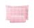 Kit Cobre Leito Solteiro 2 Pçs Estampado Percal 150 Fios grid rosa