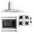 Kit Coifa Gourmet 80cm + Forno Embutir 45L e Cooktop 4B Safanelli Branco