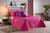 Kit Colcha Cobre Leito Queen Mais Almofadas Mais Porta Travesseiros 8 Pçs Passion Pink