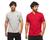 Kit com 02 camisetas basicas wooks masculina gola portuguesa - wc3 Cinza, Vermelho