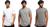 Kit com 03 camisetas longline manga curta masculina Branco, Cinzaclaro, Grafite