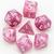 Kit com 07 Dados de RPG Dungeons And Dragons D&D Poliédricos D4 D6 D8 D10 D10% D12 D20 07, Rosa celeste