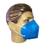 Kit Com 10 Máscaras de Proteção Respiratória Hospitalar PFF2 N95 Super Safety-Branca-Azul-preta AZUL