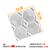 Kit com 10 Placas 3D AutoAdesivas Revestimento de Parede 50x50cm CLASSIC  Hexagonal Branca