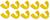 Kit com 10 protetores bucais simples Amarelo