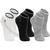 Kit com 12 Pares de Meias Infantis Unissex Kids Conforto Lupo Cinza, Preto, Branco