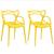 Kit com 2 Cadeiras Aviv Estrutura em Polipropileno Fratini Amarelo