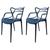 Kit com 2 Cadeiras Aviv Estrutura em Polipropileno Fratini Azul Marinho