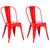 Kit com 2 Cadeiras Berlim Estrutura em Aço com Pintura Automotiva Fratini Vermelho