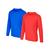 Kit com 2 Camisetas Proteção Solar Uv 50 Ice Tecido Gelado  Slim Fitness Azul royal, Vermelho