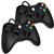 Kit com 2 Controles Compatível Xbox 360 Pc Com Fio Joystick Preto