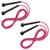 Kit com 2 Corda de Pular Muvin Basics em PVC Tamanho Ajustável - Saltos Velocidade Exercícios Treino Funcional Academia Pink