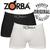 Kit Com 2 Cuecas Boxer Algodão Sem Costura Zorba 781 Branco, Preto