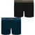 Kit Com 2 Cuecas Boxer Infantil Lupo Algodão Original Preto com marinho