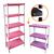 Kit Com 2 Estantes Modular Organizador Colorida 5 + 3 Andares Multiuso Quarto Sapateira Livro Ferramenta Estoque Toalhas Rosa & Lilas