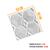 Kit com 20 Placas 3D Revestimento de Parede 50x50cm Hexagonal Branca
