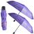 Kit com 3 guarda chuva sombrinha estampada simples Roxo