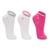 KIT com 3 Meias infantil unissex Lupo Pink