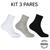 Kit com 3 Pares Meia Cano Longo Masculina Hoahi Mescla