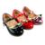 Kit Com 3 Pares Sapatilha Infantil Menina Boneca Verniz Confortável SPT-515 Preto, Vermelho, Rosê espelhado