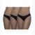 Kit com 3 Tangas Corte à Laser BR Lingerie (1135) Microfibra Preto