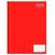 Kit com 4 cadernos brochura capa dura escolar pautado 80 folhas Vermelho