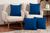 Kit com 4 capas de almofada mateladas com refil de enchimento 50 x 50 preço baixo Azul