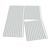 Kit com 4 Placas 3D AutoAdesivas Revestimento de Parede 50x50cm CLASSIC Ripada Branca