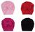 Kit Com 4 Toucas Turbante Laço Bebê Menina Cores Sortidas Rosa/Vermelho/Pink/Preto