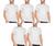 Kit com 5 Camisas Camisetas Blusas Baby Looks T-shirts Masculina Feminina Slim Básica 100% Algodão 5 camisetas brancas
