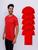 Kit Com 5 Camisetas Básica 100% Poliéster - Vermelha Vermelho