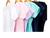 Kit com 5 camisetas femininas básicas tshirt 100% algodão Rosa