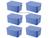 Kit Com 6 Caixas Organizadoras 3,5 Litros Monte Libano Azul Royal