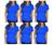 Kit com 6 Camisas Camisetas Blusas Baby Looks T-shirts Masculina Feminina Slim Básica 100% Algodão 6 baby looks, Azul royal