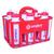 Kit Com 6 Squeezes + Cesta Porta Garrafas Zona Livre 500ml Vermelho