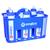 Kit Com 6 Squeezes + Cesta Porta Garrafas Zona Livre 500ml Azul